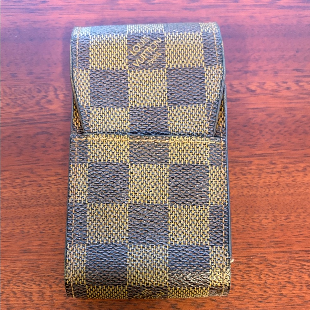 Louis Vuitton Brown and Tan Checkered Case